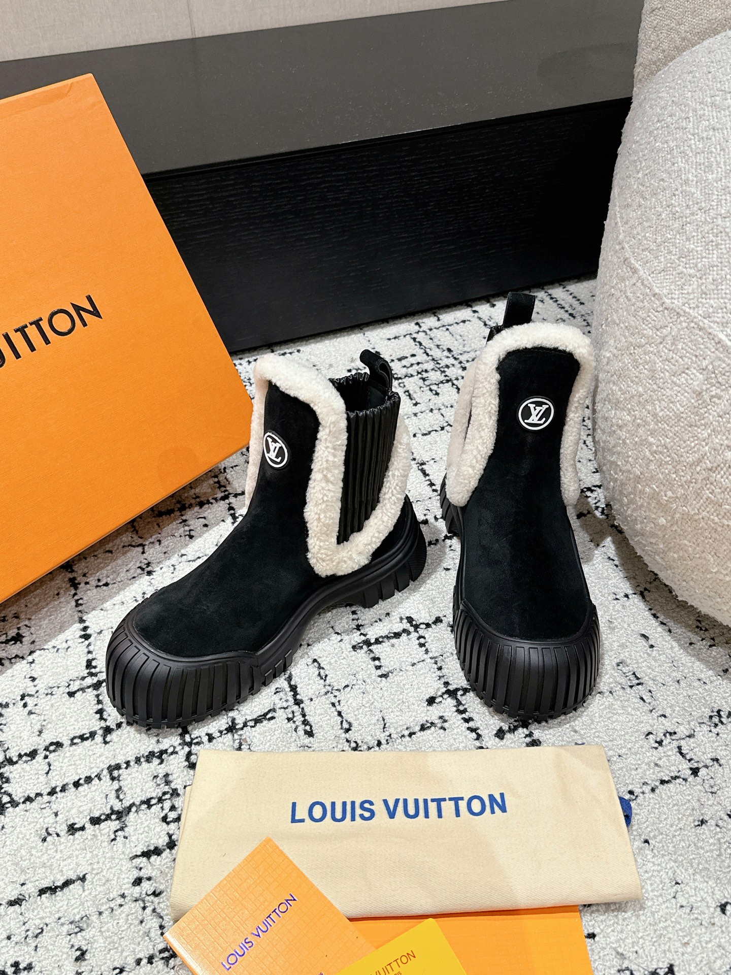 Louis Vuitton 24 Ruby Flat Ankle Boot 001