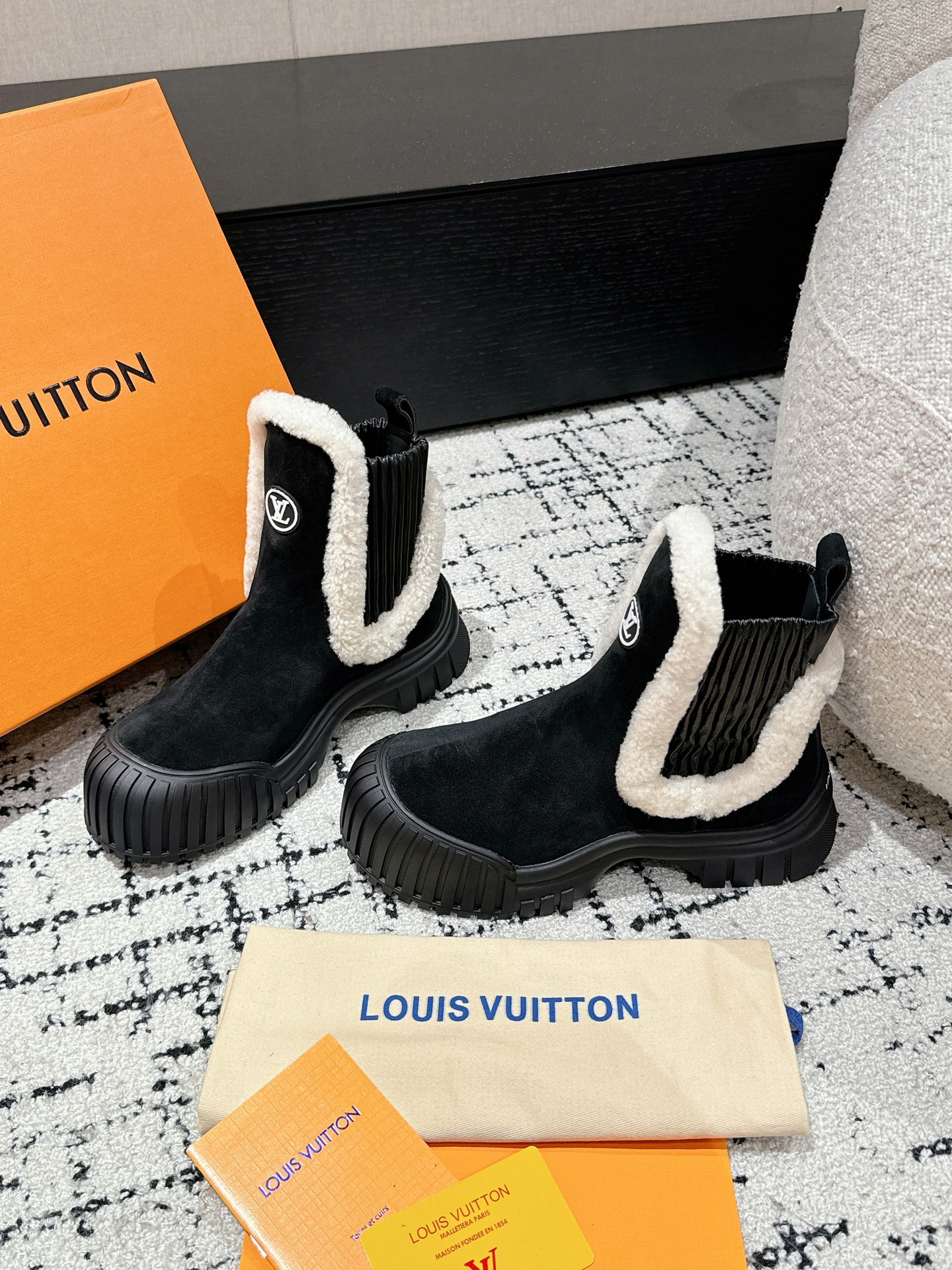 Louis Vuitton 24 Ruby Flat Ankle Boot 001